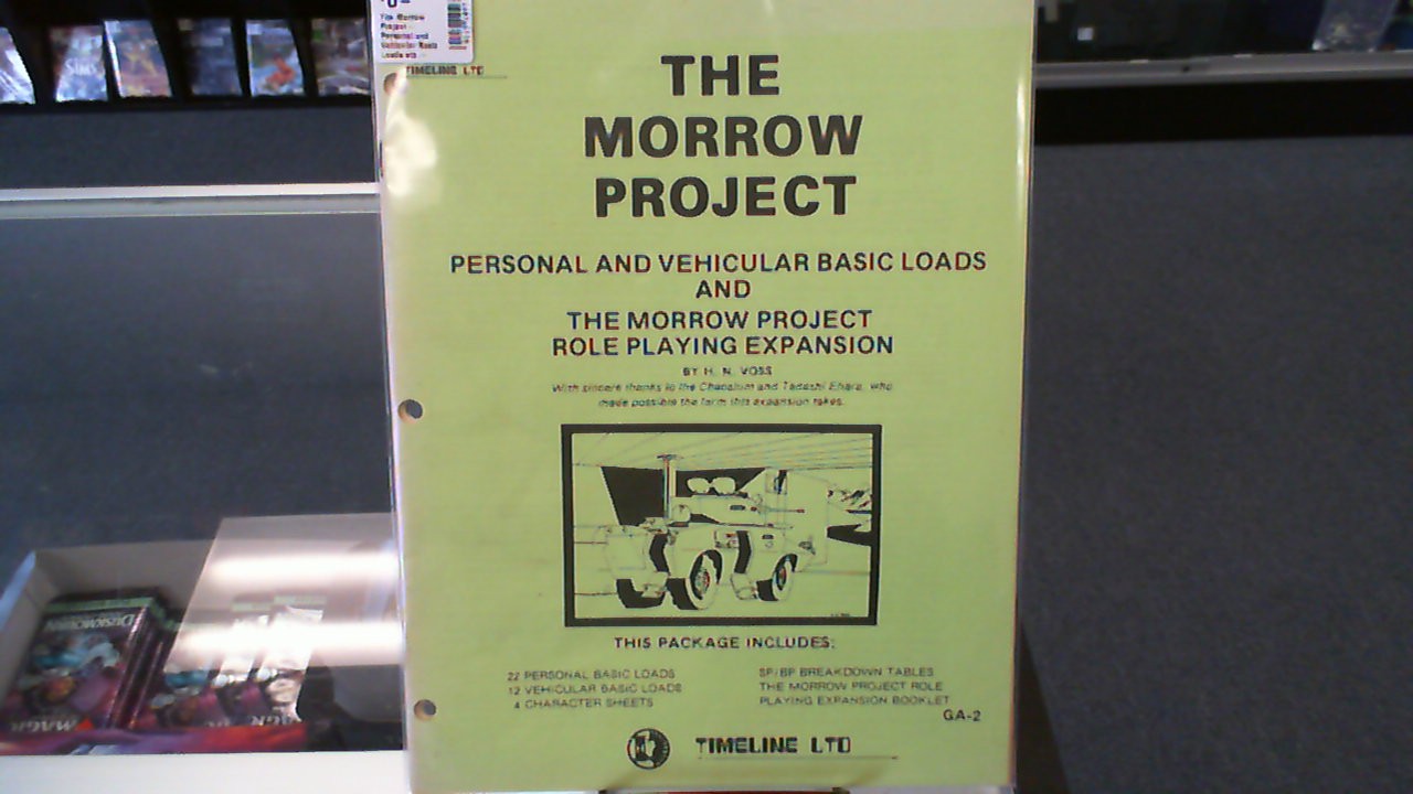 The Morrow Project- Personal and Vehicular Basic Loads etc.- Timeline Ltd.