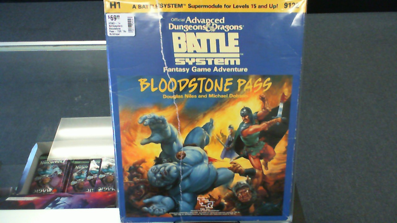 AD&D- 1e Battlesystem: Bloodstone Pass- TSR *No Buildings/ Damaged Box*