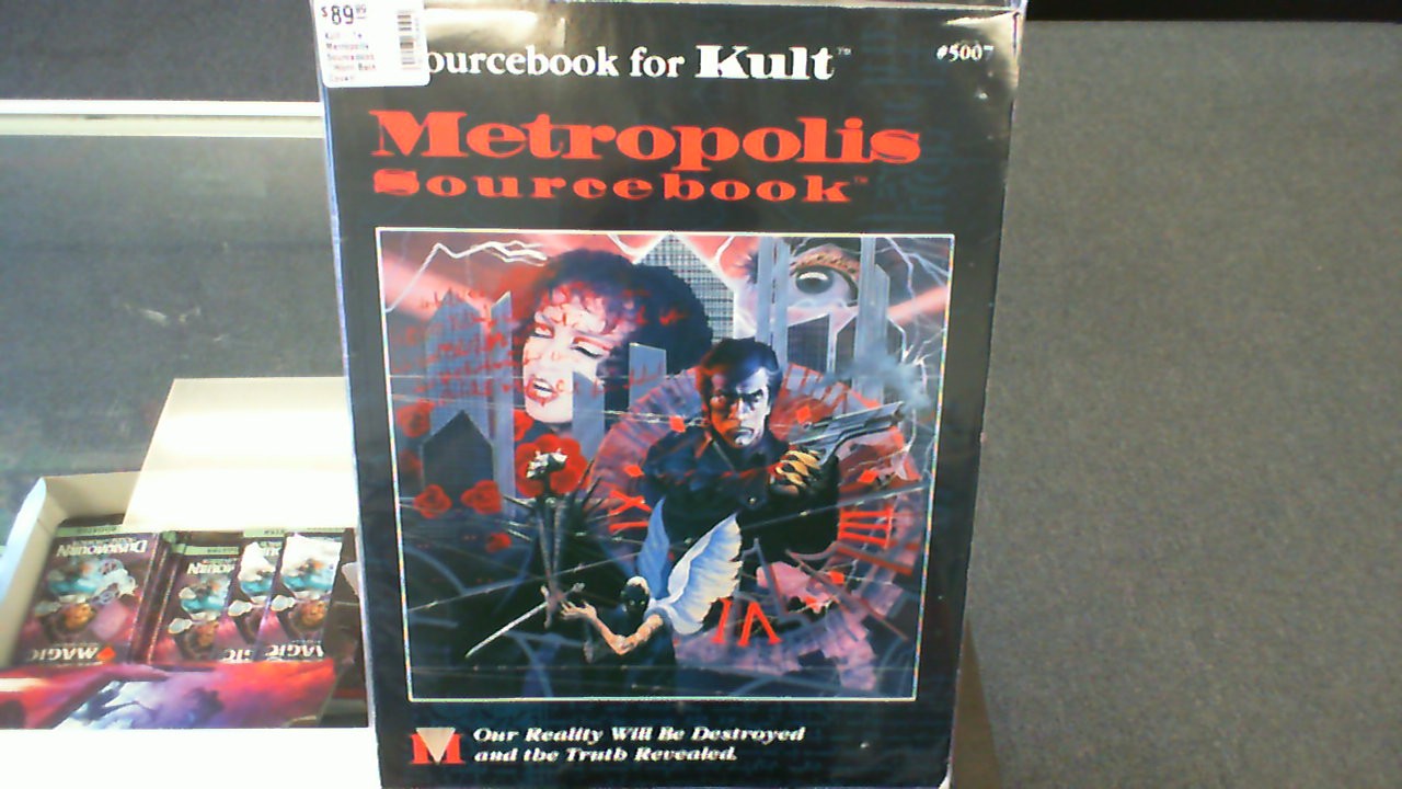 Kult- 1e Metropolis Sourcebook *Worn Back Cover/ Corners*- Metropolis Ltd.
