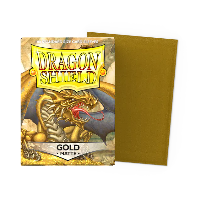 Dragon Shield 100 Count Sleeves * Matte Gold *
