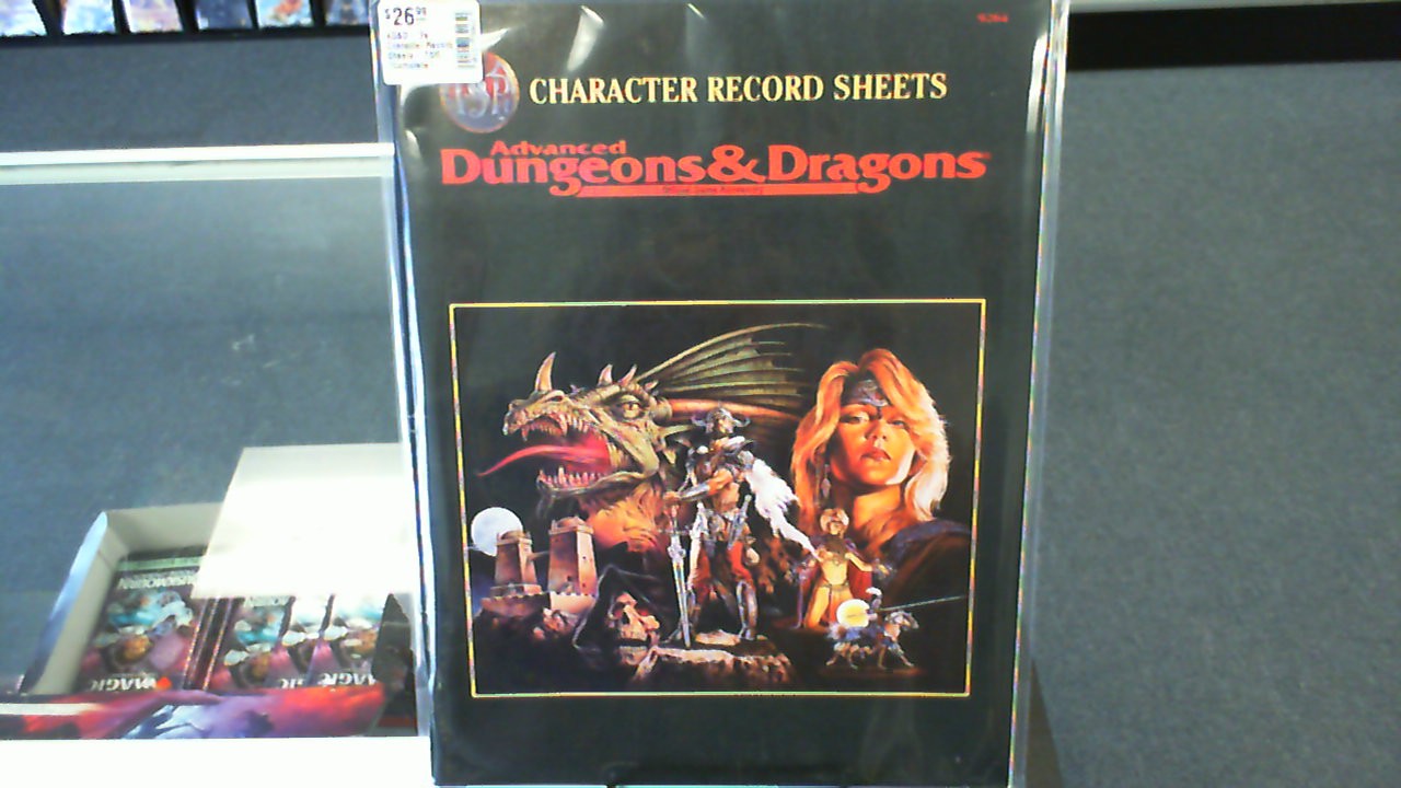 AD&D- 2e Character Record Sheets- TSR *Complete*