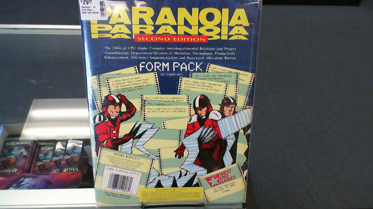 Paranoia- 2e Form Pack- West End Games
