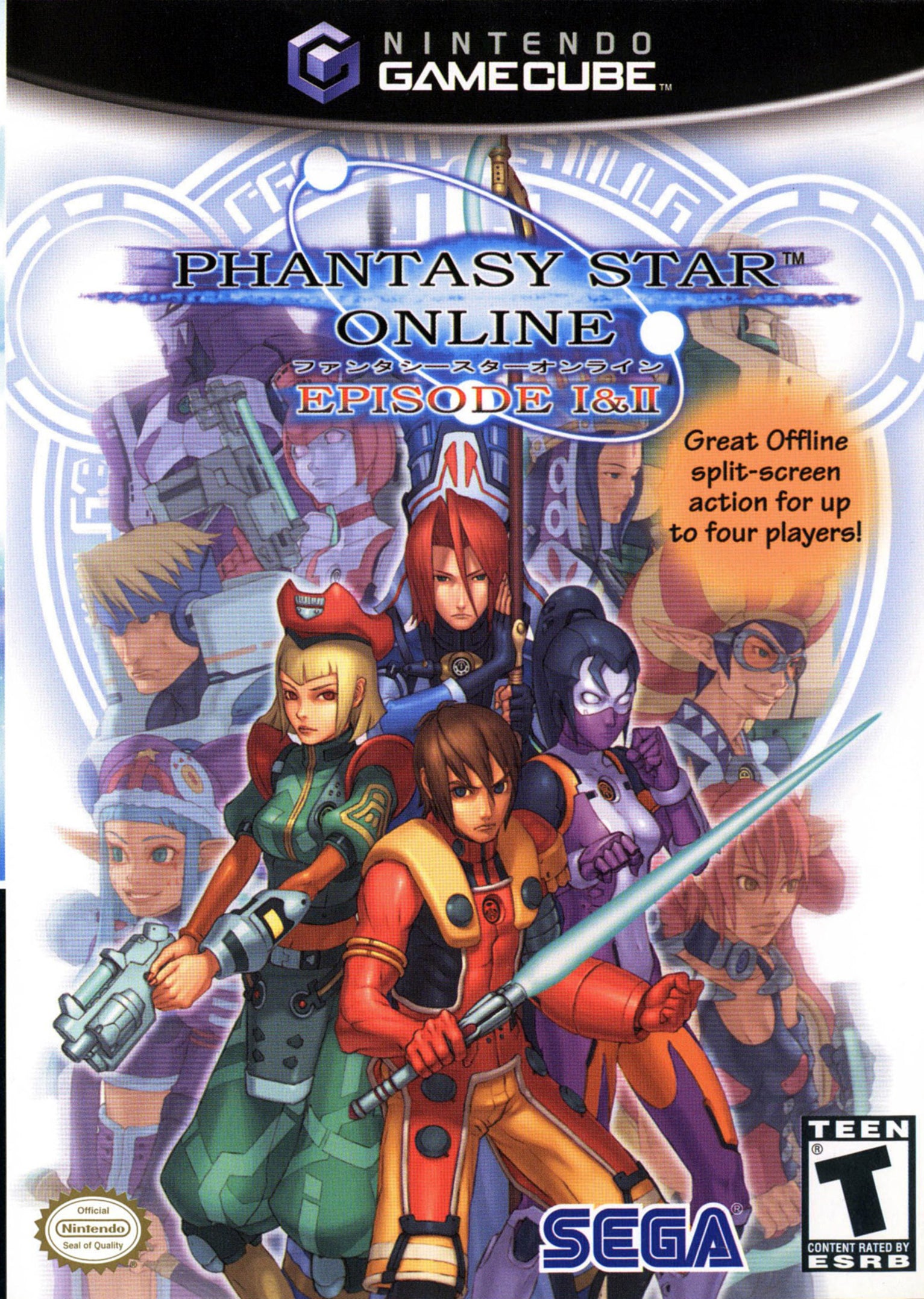 Phantasy Star Online episode 1 & 2 Plus. Missing Manual And REPRO top artwork!!