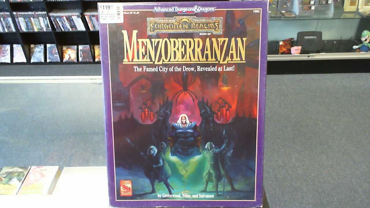 D&D- 2e Menzoberranzan Box Set *No Art Poster*- TSR