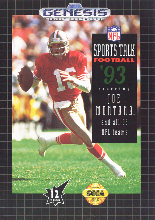 Sports Talk Football '93 Starring Joe Montana (Loose Cartridge)