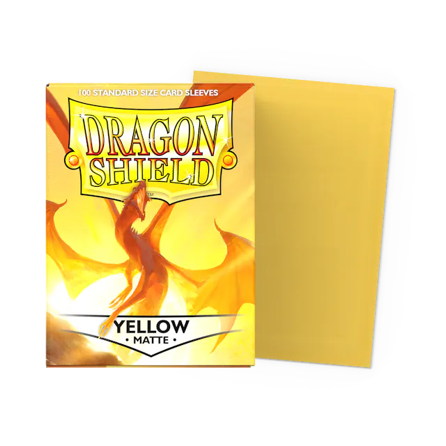 Dragon Shield 100 Count Sleeves * Matte Yellow *