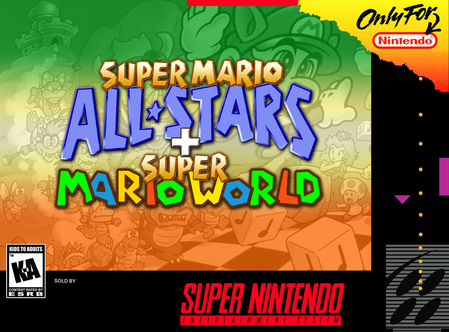 Super Mario All-stars and Super Mario World (Cosmetically Flawed Cartridge)