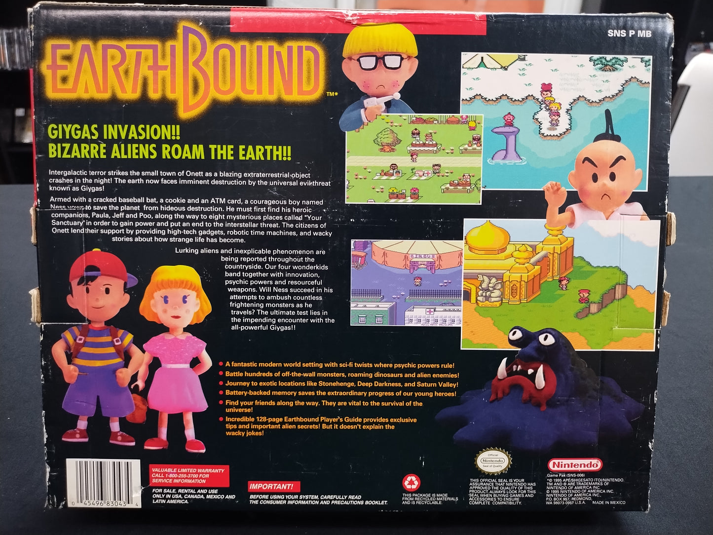 Earthbound w/Inserts and Scratch and Sniff Stickers (Complete)