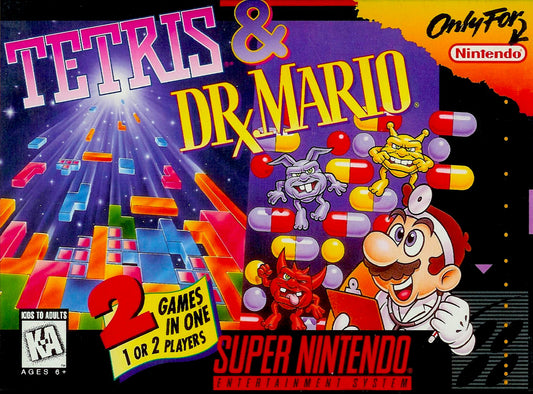 Tetris and Dr. Mario (Loose Cartridge)